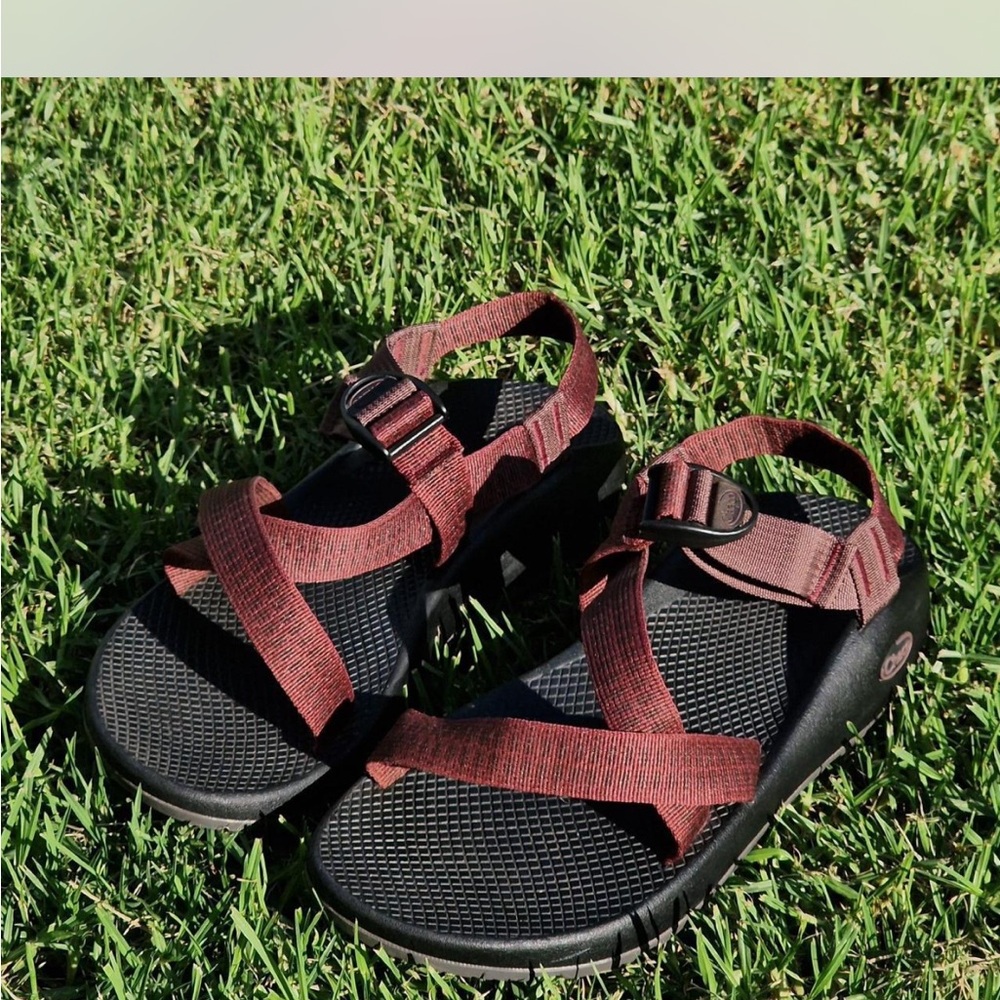 Chaco Red and Black Sandals